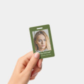Photo ID entreprise de l'employé Moss Green Badge (Manuel / portable)