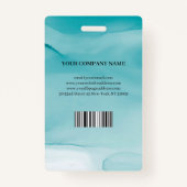 Photo ID Entreprise Sur Le Badge D'Encre D'Alcool  (Dos)