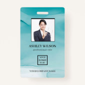 Photo ID Entreprise Sur Le Badge D'Encre D'Alcool  (Devant)