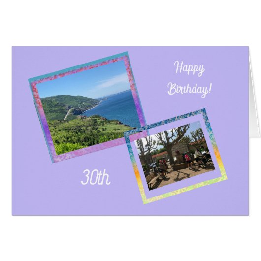 Photo Images et âge Carte d'anniversaire (Devant horizontal)