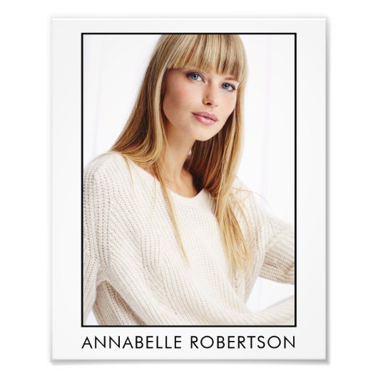 Photo Impression d'acteur professionnel modèle 8 x 10 (Devant)