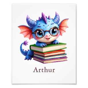 Photo Impression d'art de dragon personnalisée avec nom