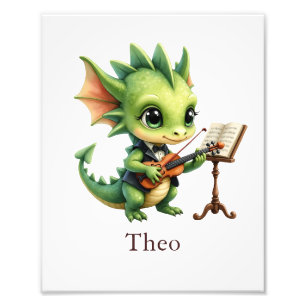Photo Impression d'art de dragon personnalisée avec nom 