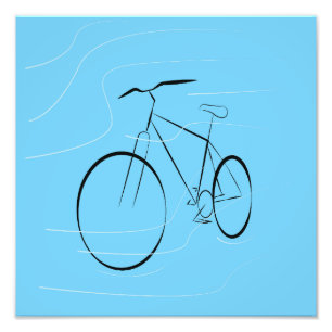 Photo Impression d'art de ligne de vélo