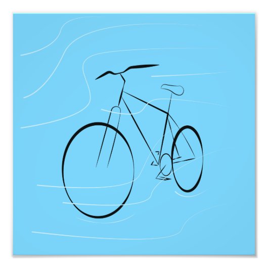 Photo Impression d'art de ligne de vélo (Devant)