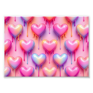 Photo Impression d'art Melting Heart – Décoration d'amou