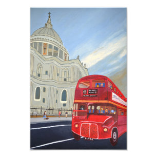 Photo Impression d'autobus rouge de Londres et de la cat