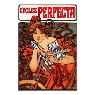 Photo Impression de bicyclettes Vintages Alphonse Mucha