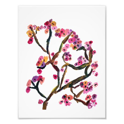 Photo Impression de fleurs de cerisier japonaises (Devant)