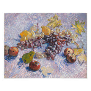 Photo Impression de Gogh Raisins et Pommes Nature Morte