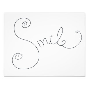 Photo impression de gribouillis souriant