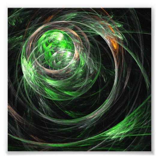 Photo Impression de photos d'art Abstrait vert du monde (Devant)