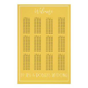 Photo Impression de plan de table minimaliste jaune mout