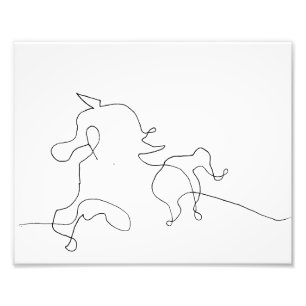 Photo Impression du dessin de ligne de cheval