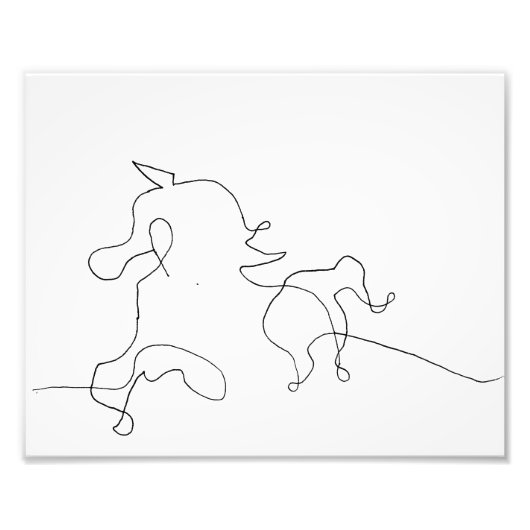 Photo Impression du dessin de ligne de cheval (Devant)