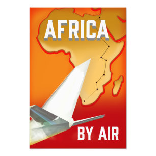 Photo Impression métallique de l'Afrique par avion
