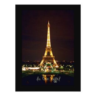 Photo Impression photographique de la Tour Eiffel la nui