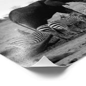 Photo Impression photographique Éléphant & Zèbres (Coin)