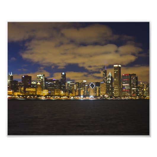 Photo Impression Skyline de nuit de Chicago (Devant)