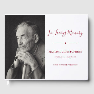 Photo In Love Mémoire Funeral Livre D'Invitation