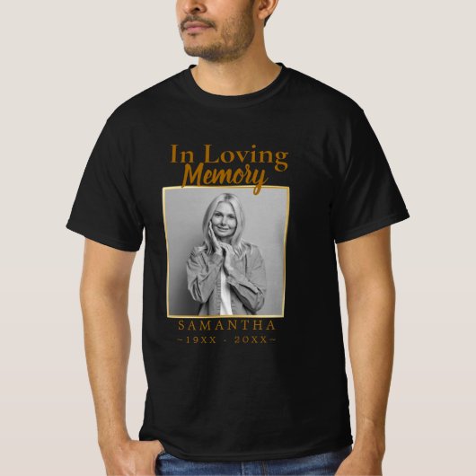 Photo In Loving Memory Celebration Of Life T-Shirt (Devant)
