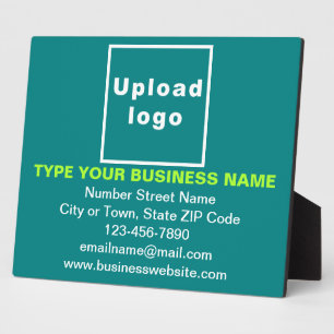 Photo Information d'affaires Plaque rectangle vert Turqu