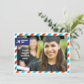 PHOTO INSERT AIRMAIL ~ Invitations Graduation Part (Debout devant)