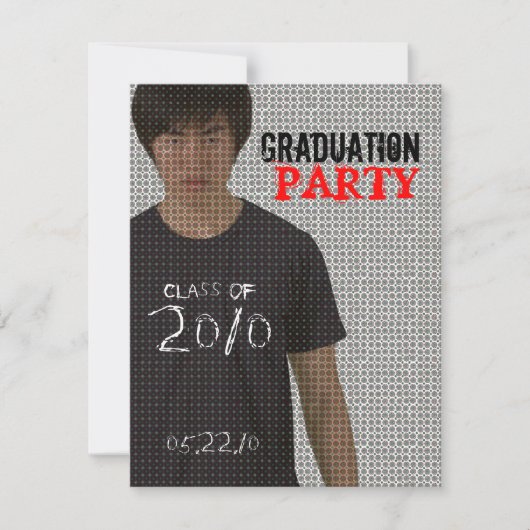Photo Insertion Graduation Party 4 Invitation (Devant)