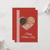 Photo inside Heart image with lace border Kaart (Voorkant / Achterkant in situ)