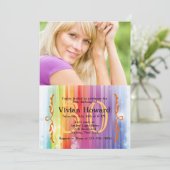 Photo Insouciante Anniversaire Fête Invitation (Debout devant)