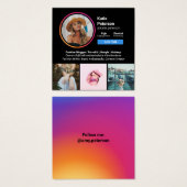 Photo Instagram noir tendance profil de médias soc (Devant & derrière)