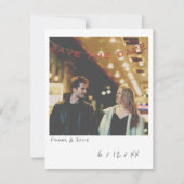 Photo Instant vintage Enregistrer La Carte Date (Devant)