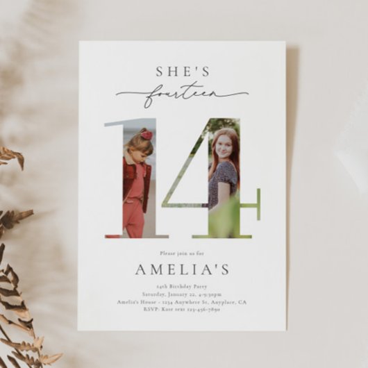 Photo Invitation à l'anniversaire du 14e anniversa