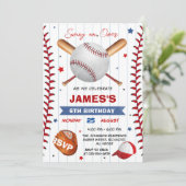 Photo Invitation Anniversaire De Baseball (Debout devant)