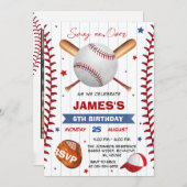 Photo Invitation Anniversaire De Baseball (Devant / Derrière)