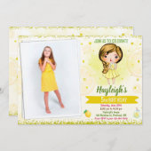 Photo Invitation citron Citrus anniversaire Lemona (Devant / Derrière)