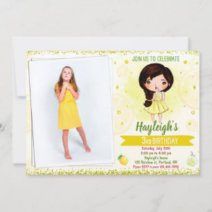 Photo Invitation citron Invitation d'anniversaire