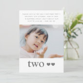 Photo Invitation Coeur fête anniversaire (Debout devant)