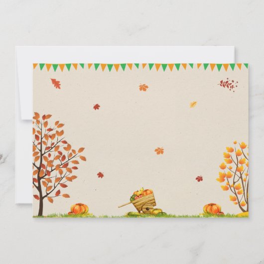 Photo Invitation d'anniversaire d'automne (Dos)