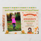 Photo Invitation d'anniversaire d'automne (Devant / Derrière)