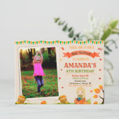 Photo Invitation d'anniversaire d'automne (Debout devant)