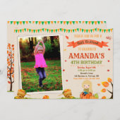 Photo Invitation d'anniversaire d'automne (Devant / Derrière)