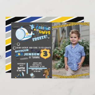 photo Invitation d'anniversaire de la police
