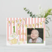 Photo Invitation d'Anniversaire - Fille (Debout devant)