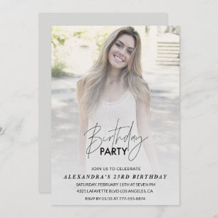 Photo Invitation de 23e anniversaire Birthday Part