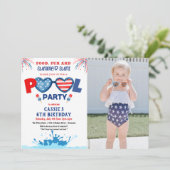 PHOTO - Invitation de fête d'anniversaire 4 juille (Debout devant)