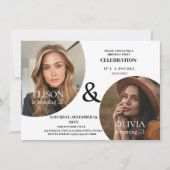 Photo Invitation Double Moderne Invitation Anniver (Devant)