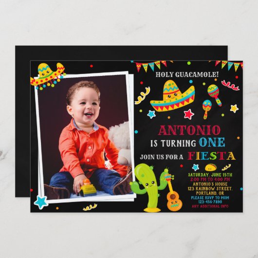 Photo Invitation Fiesta Invitation Fiesta (Devant / Derrière)