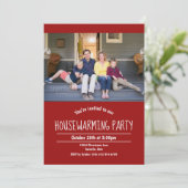 Photo Invitation rouge Houseéchauffement (Debout devant)