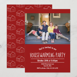 Photo Invitation rouge Houseéchauffement